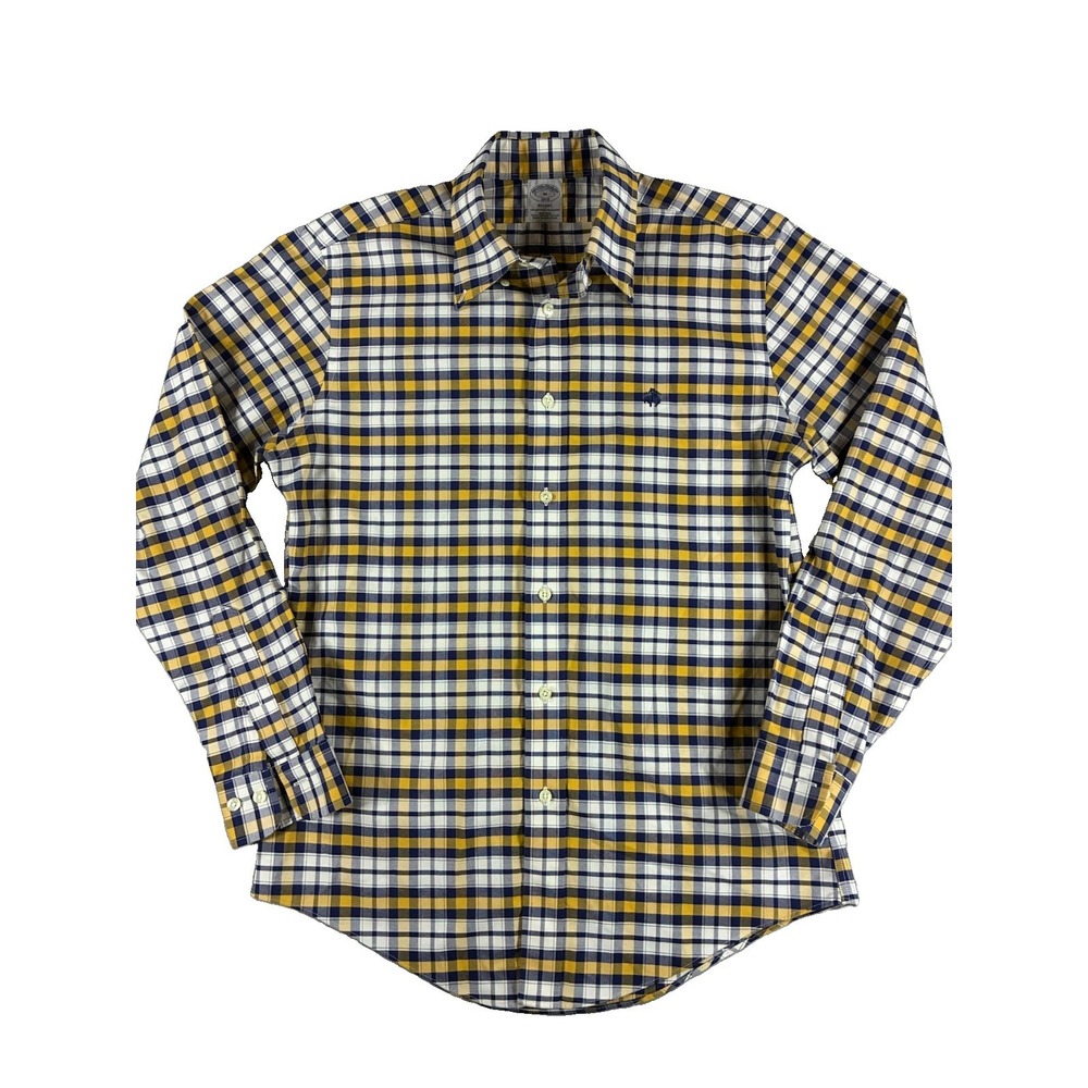 NWOT Brooks Brothers Regent Plaid button down shirt. Men's Medium. Supima Cotton